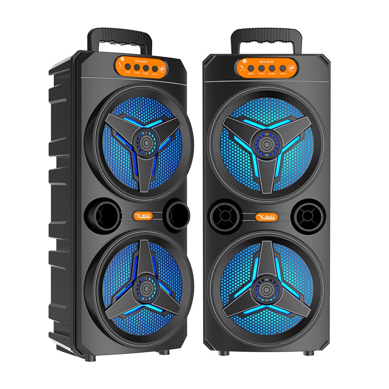 MZS-6206T Dual 6.5″ Party Bluetooth Speaker (Mic, RGB, TWS)